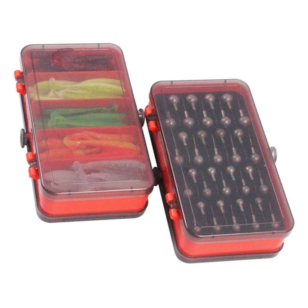 Fishing Lure Soft Plastic - المحمولة مزدوجة الوجهين سبليت الطعم صندوق