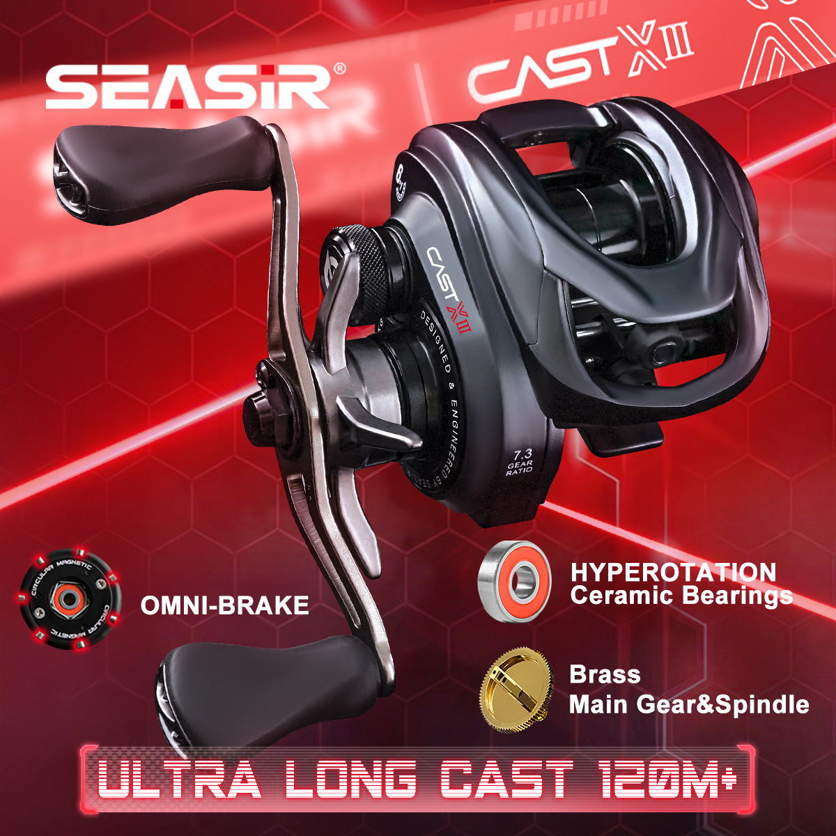 بكرة صيد SEASIR CAST-X3 للرمي  - مراجعة Abu Garcia Reel Max وسعره