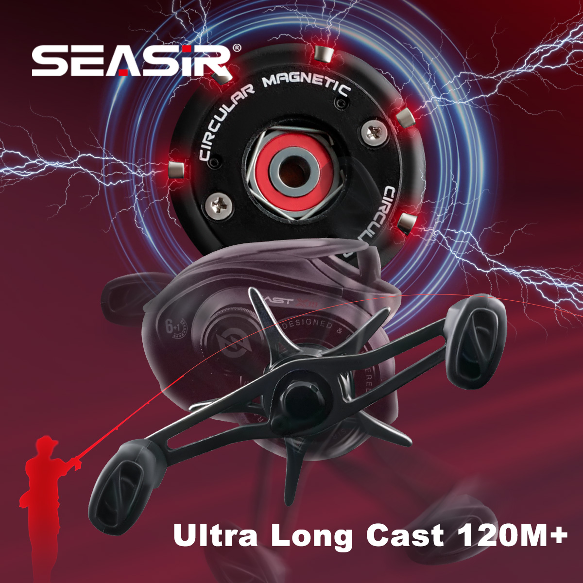 بكرة صيد SEASIR CAST-X3 للرمي  - مراجعة Abu Garcia Reel Max وسعره