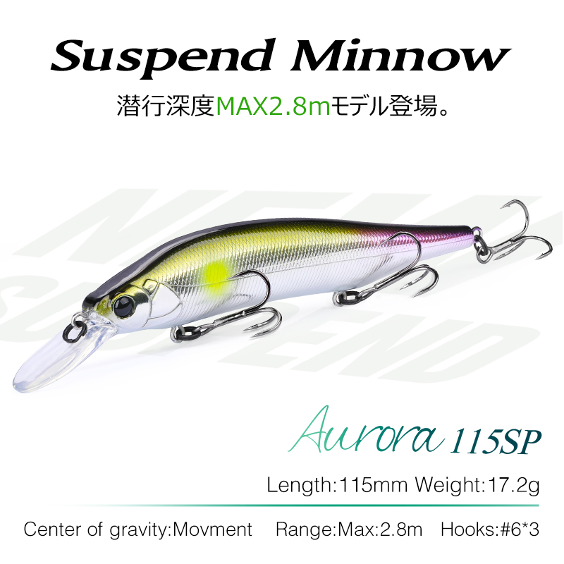 TSURINOYA 115 مللي متر 17.2 جر - مراجعة Fishing Lure Jerkbait وسعره