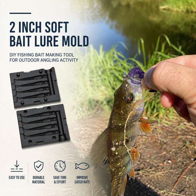 قالب طُعم ناعم بحجم 2 بوصة، أد - مراجعة Fishing Lure Accessories وسعره
