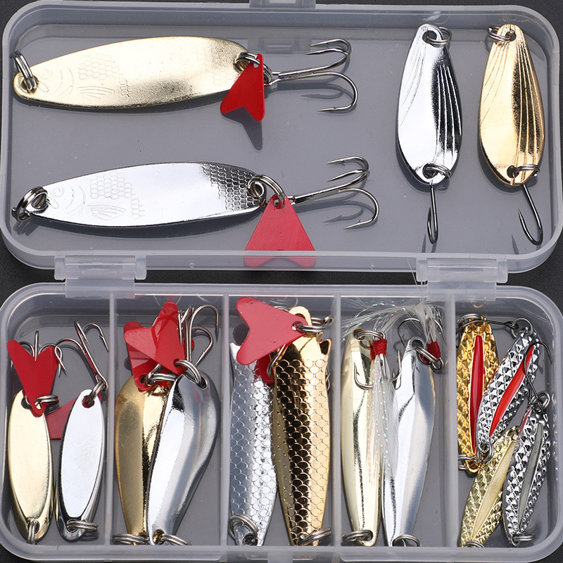 طقم طُعم صيد السمك 16 قطعة، طُ - مراجعة Fishing Lure Spinnerbait وسعره