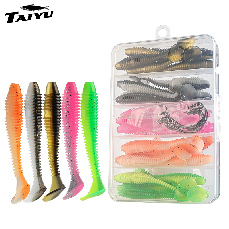 مجموعة طُعم صيد ناعمة من تاييو - مراجعة Fishing Lure Soft Plastic وسعره